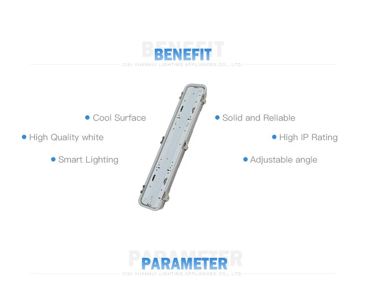 LED Triproof Light 600mm 15W 24W Dali Emergency IP66 Waterproof Light Triproof Light LED Vapor-Tight Fixture