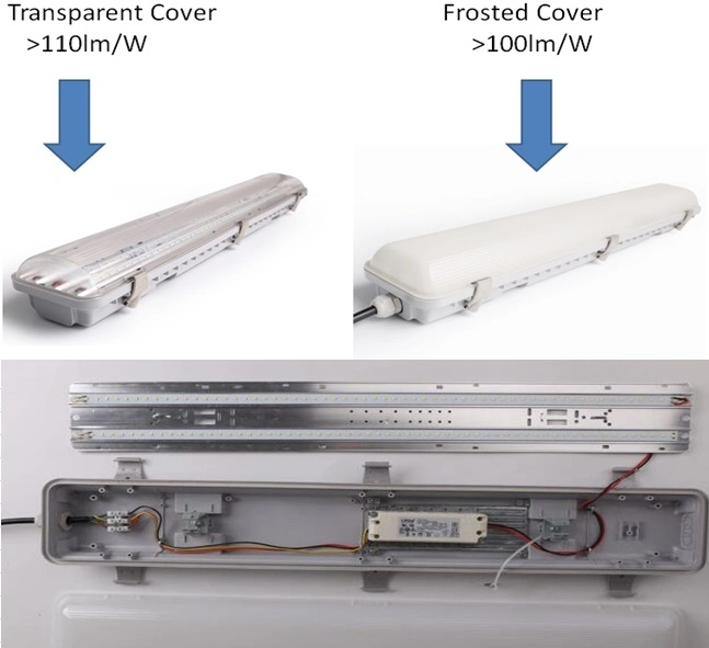 IP65 5FT 1500mm Warehouse Factory Workshop Supermarket Linear Low Bay 50W 60W LED Tri-Proof Light/Vapor Tight Fixture